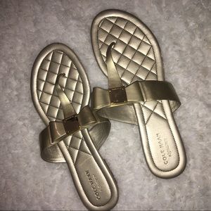 Cole Haan gold sandals